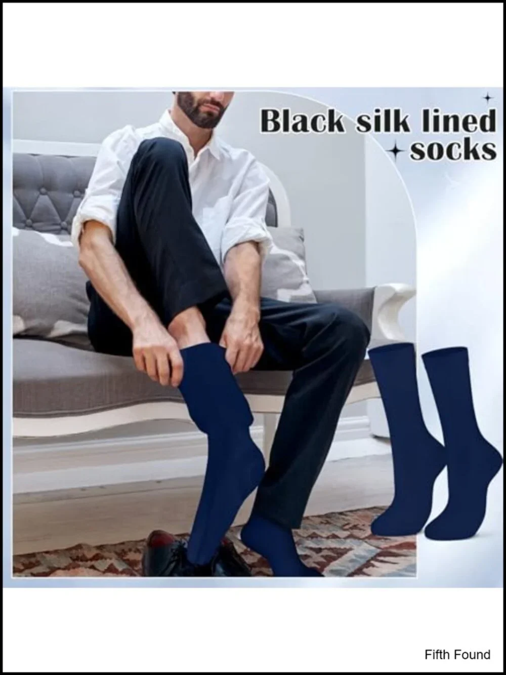 4 Pairs Silk Liner Hiking Socks, Moisture Wicking, Seamless, Men's